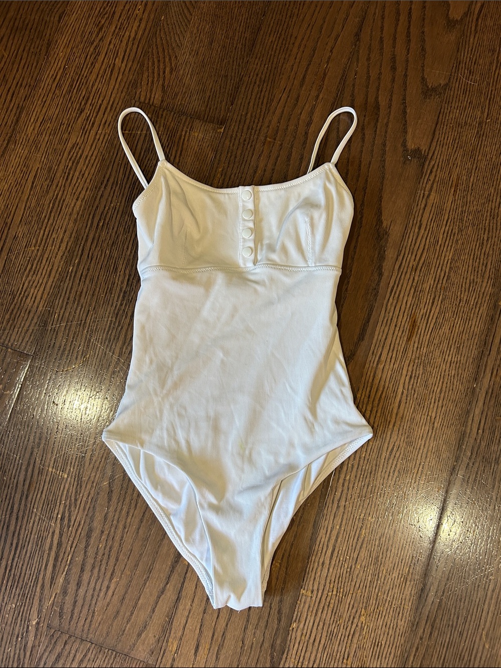Melissa Odabash White One-Piece Swimsuit with Button Front swimsuit Sz 2